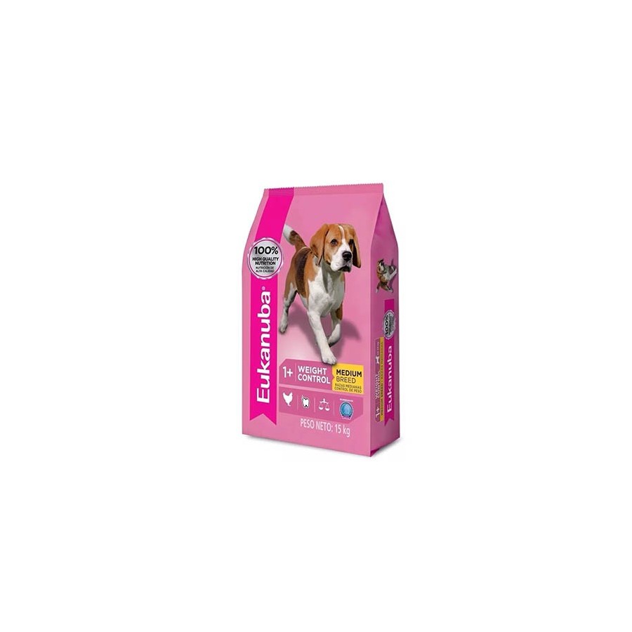 Eukanuba Adulto Raza Mediana Control de Peso x 15 kg