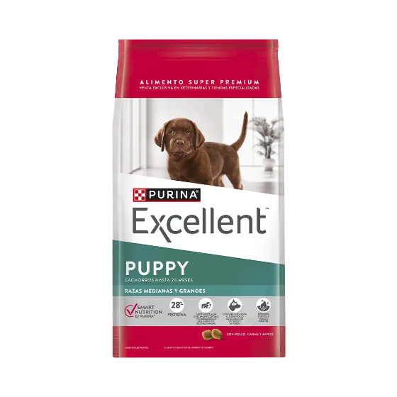 Purina Excellent Cachorro Razas Medianas y Grandes x 20 kg