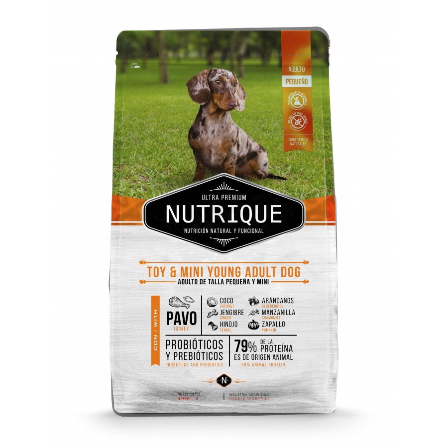 Nutrique Toy & Mini Young Adult Dog x 7.5 kg 30% OFF
