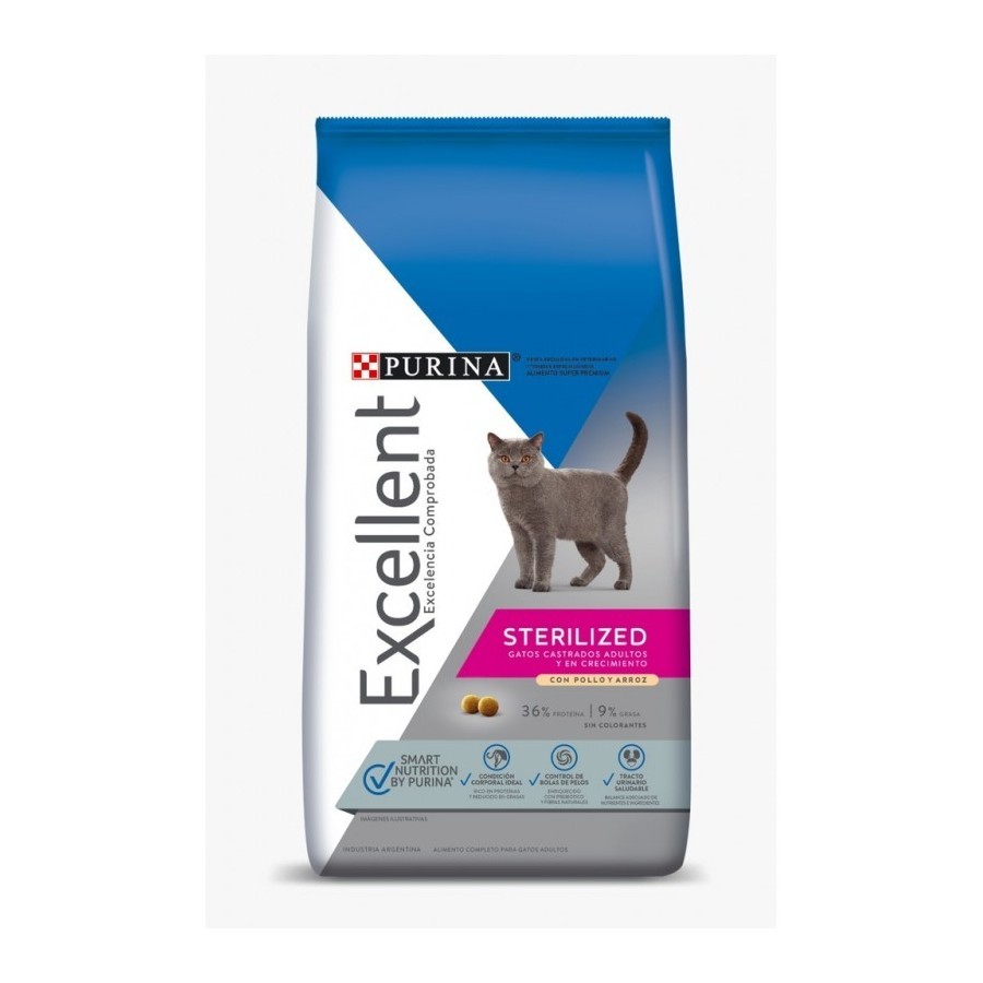 Purina Excellent Gato Sterilized (light) x 7.5 kg 30% OFF